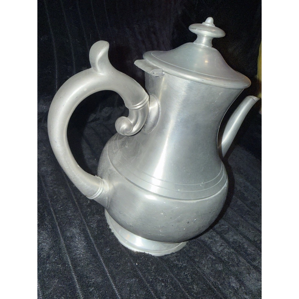 Woodbury Pewterers Pewter Tea Pot Collectible Serving Vessel 9" Tall - Picture 8 of 13